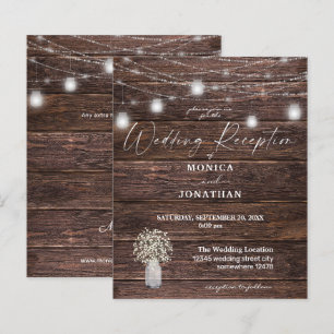 Papier Budget Bébé's Breath Wood Lights Mariage Réception