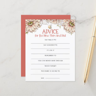 Papier Budget Bee Advice Maman pour Papa Baby shower jeu