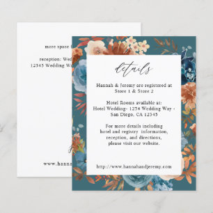 Papier Budget Beige & Dusty Blue Floral Détails - Turquoi