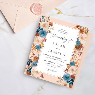 Papier Budget Beige & Dusty Blue Floral Mariage S2