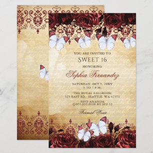 Papier Budget Beurre rouge doux 16 Invitation
