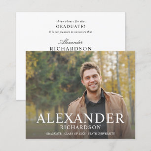 Papier Budget Big Mod Nom Photo Graduation Annonce