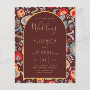 Papier BUDGET Bilingue Espagnol Anglais Boda Mariage