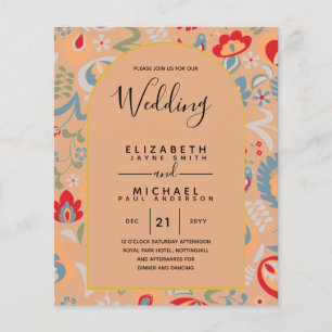 Papier BUDGET Bilingue Espagnol Anglais Boda Mariage