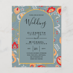 Papier BUDGET Bilingue Espagnol Anglais Boda Mariage