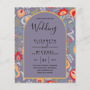 Papier BUDGET Bilingue Espagnol Anglais Boda Mariage