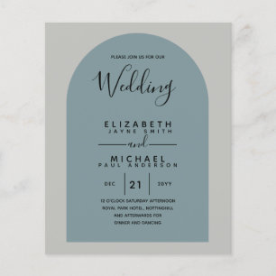 Papier BUDGET Bilingue Espagnol Anglais Boda Mariage