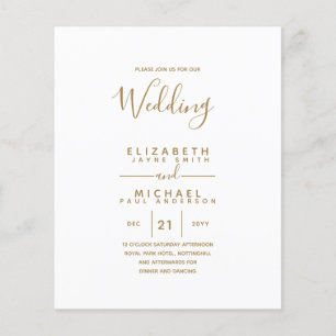 Papier Budget Bilingue Espagnol BODA Anglais Mariage