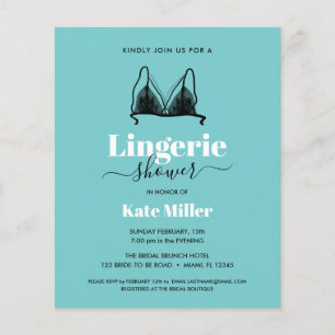 Papier BUDGET Black Aqua Ooh La Lingerie Fête des mariées