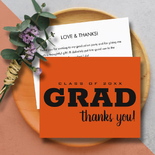 Papier Budget Black et Orange Merci Note