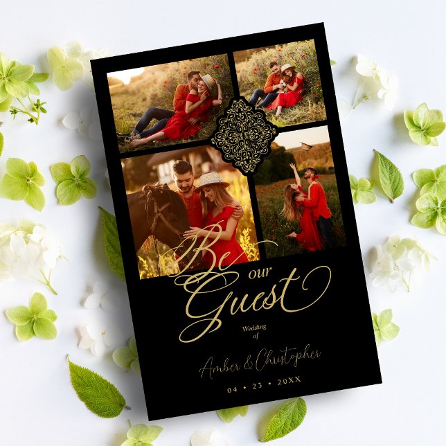 Papier Budget Black Fake Golden Luxury filigree 4 ; (Créateur téléchargé)