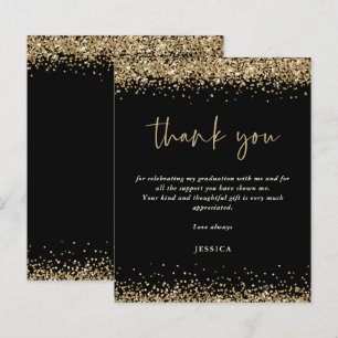 Papier Budget Black Gold Parties scintillant 2024 Graduat