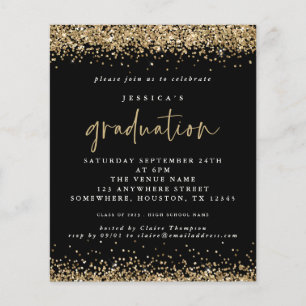 Papier Budget Black Gold Parties scintillant 2024 Invitat