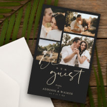 Budget Black Trendy Collage Wedding