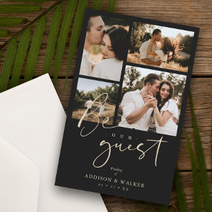 Papier Budget Black Trendy Collage Wedding