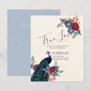 Papier BUDGET Bleu Paon Bourgogne Mariage d'hiver d'auto