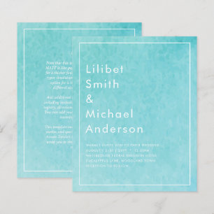 Papier Budget BLIZZARD BLUE Watercolor Plage Mariage