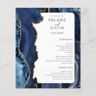 Papier Budget Blue Agate Gold Parties scintillant Wedding