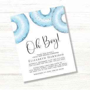 Papier Budget Blue Donuts Oh Boy Virtual Sprinkle Invitat
