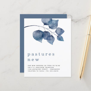 Papier Budget Blue Foliage Moving Nouveau détail d'adress