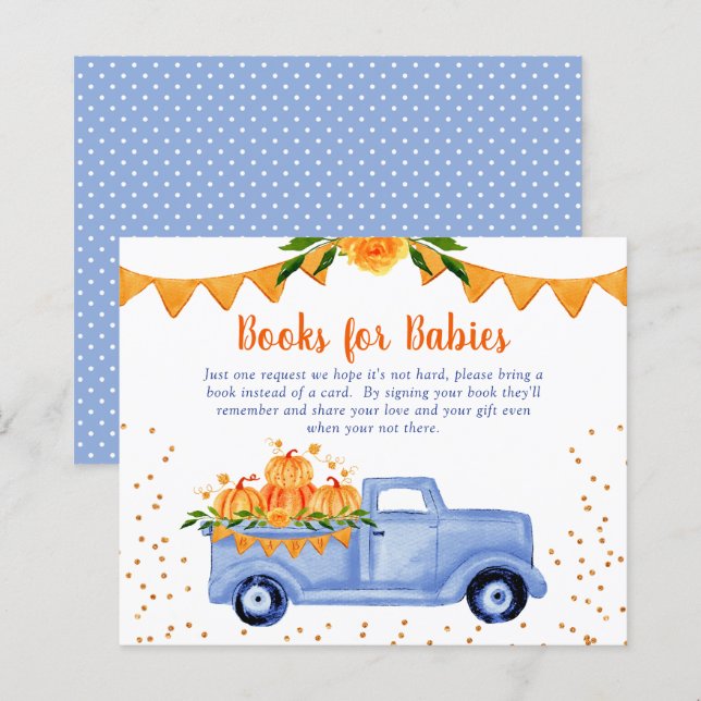 Papier Budget Blue Little Citrouille Livres pour bébés (Devant / Derrière)