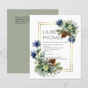 Papier BUDGET Blue Thistle Eucalyptus Mariage Wonderland