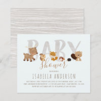 Budget Blue Woodland Animaux Baby shower neutre