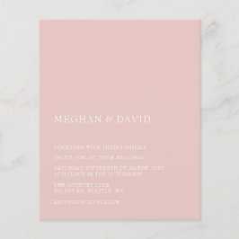 Papier Budget Blush Moderne Faire-part de mariage