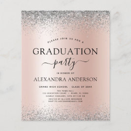Papier Budget Blush Pink 2022 Parties scintillant de grad