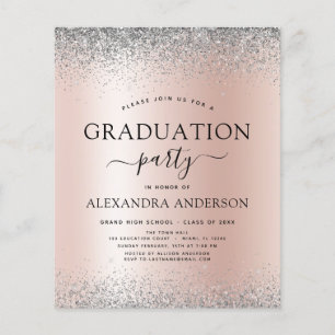 Papier Budget Blush Pink 2022 Parties scintillant de grad