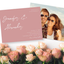 Budget Blush rose calligraphie Mariage photo V2