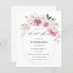 Papier Budget Blush rose Fête des mariées florale 2