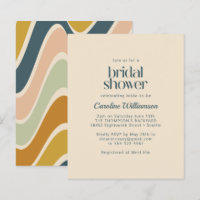 Budget Boho Abstrait Wavy Turquoise Blush Fête des