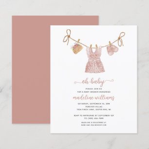 Papier BUDGET BOHO Bébé Vêtements Fille Oh Baby shower