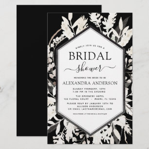 Papier Budget Boho Beige Black Botanique Fête des mariées
