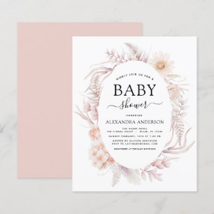 Papier Budget Boho Chic Dusty Baby shower du désert rose