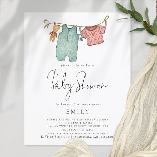 Papier Budget Boho Chic Vêtements en ligne Baby shower