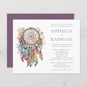 Papier Budget Boho Coloré Dreamcatcher Mariage violet