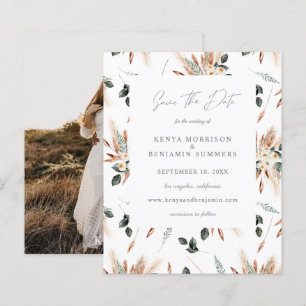 Papier Budget Boho Cuivre & Beige & Photo Floral Mariage