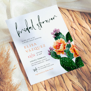 Papier Budget Boho Desert Cactus & Flowers Fête des marié