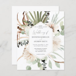 Papier Budget Boho Eucalyptus Palm Leaf & Floral Mariage