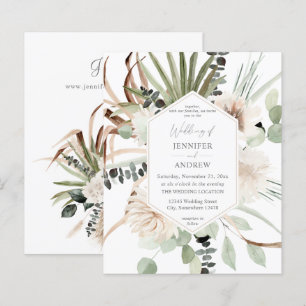 Papier Budget Boho Eucalyptus Palm Leaf & Floral Mariage 