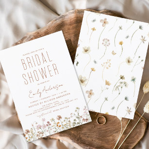 Papier Budget Boho Fleur sauvage Fête des mariées élégant