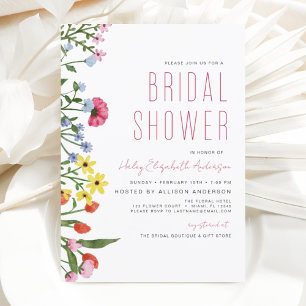 Papier Budget Boho Fleur sauvage Fête des mariées élégant