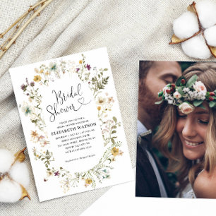 Papier Budget Boho Fleur sauvage Floral Photo Fête des ma