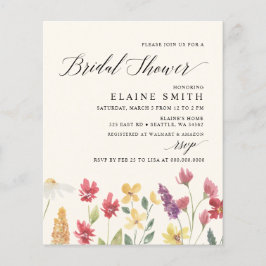 Papier Budget Boho Fleurs sauvages Enquêtes de douche nup