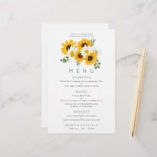 Papier Budget Boho Fleurs sauvages Sunflowers Mariage Men