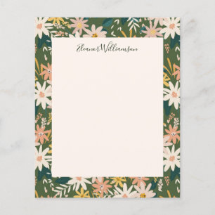 Papier Budget Boho Floral Baby shower vert Merci