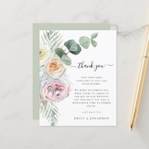 Papier Budget Boho Florals Foliing Mariage Merci