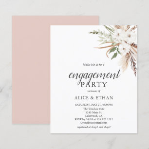 Papier Budget Boho Green Pampa Grass Engagement Party